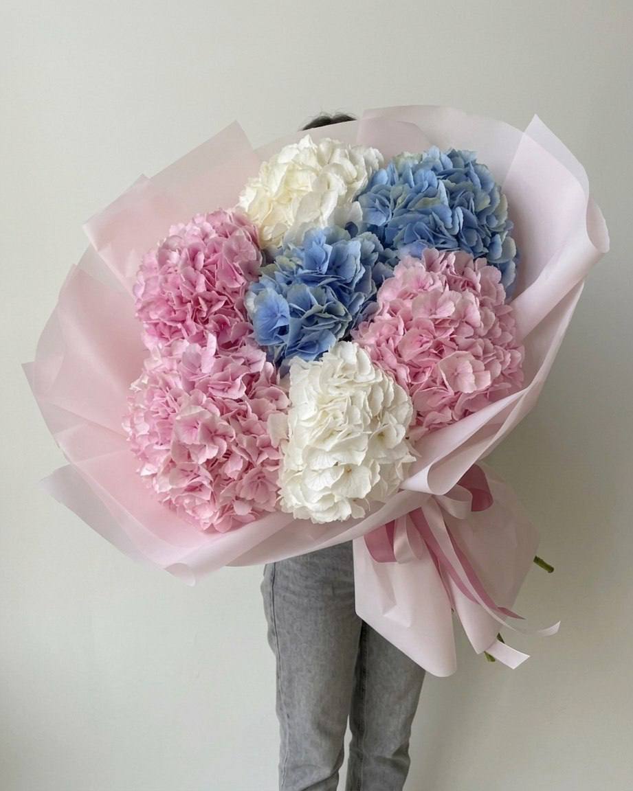 Моно-букет из гортензий